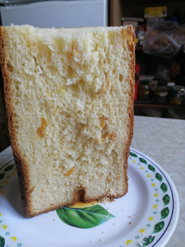 Кулич с творогом на скорую руку в хлебопечке (вариант 6)