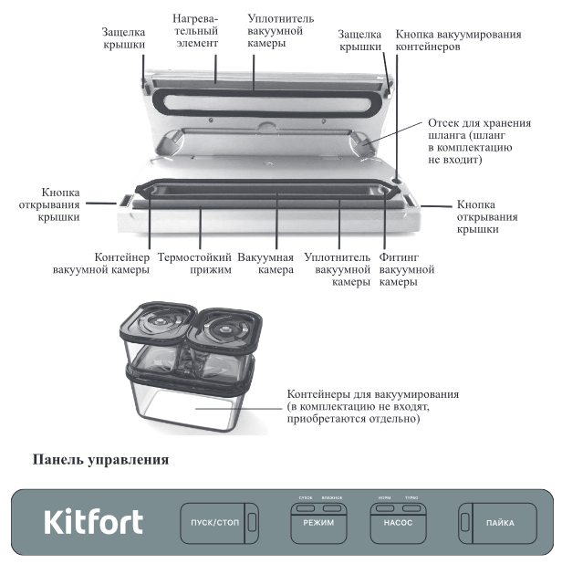 Вакууматоры Kitfort KT-1523, KT-1524, KT-1525