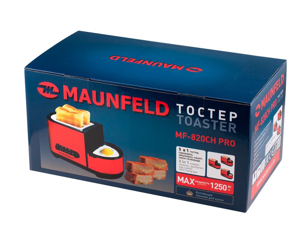 Тостер Maunfeld MF-820CH PRO (с возможности варки на пару)
