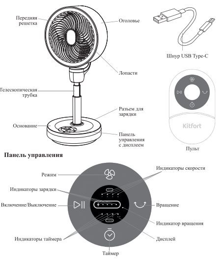 Беспроводной вентилятор Kitfort КТ-423