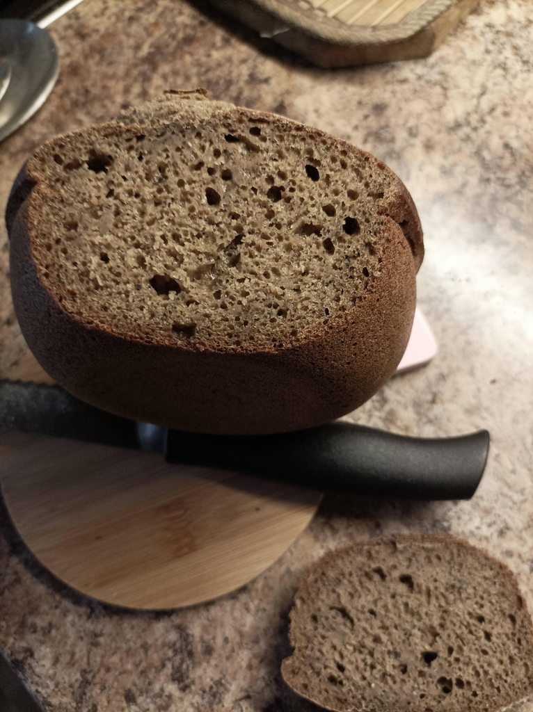 Хлеб пшенично-ржаной заливной на солоде в печке "Чудо"