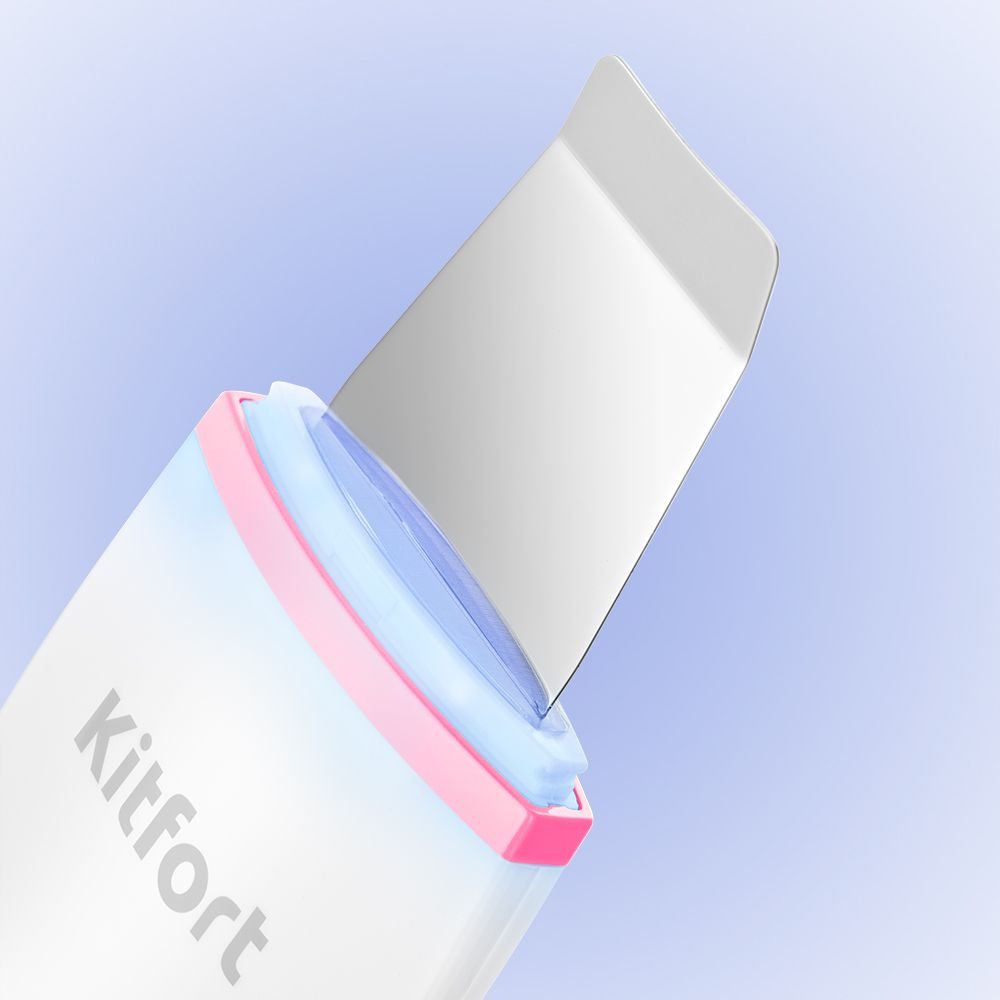 Аппарат для ультразвуковой чистки лица Kitfort КТ-3120-1, бело-розовый